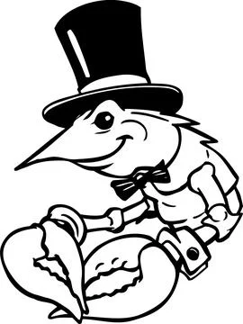 Dapper Lobster Character Wearing Top Hat and Bow Tie Stock Illustration