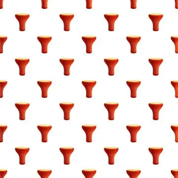 Darbuka goblet drums creating seamless pattern background Stock Illustration
