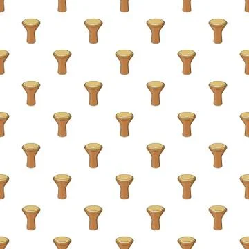 Darbuka, percussive musical instrument pattern Stock Illustration