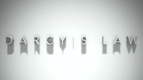 Darcy's Law 3D title animation with shadows on a white background Stock Footage 296541115