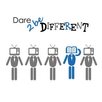 Dare to be diferent. Stock Illustration