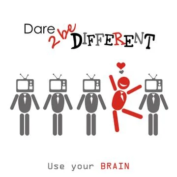 Dare to be diferent. Stock Illustration