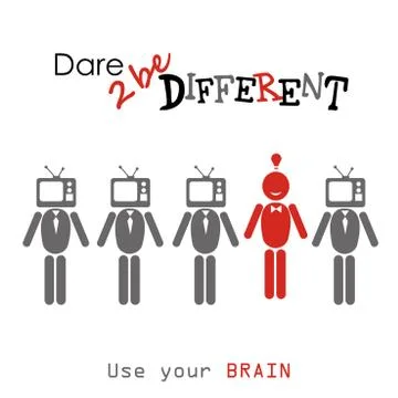 Dare to be diferent. Stock Illustration