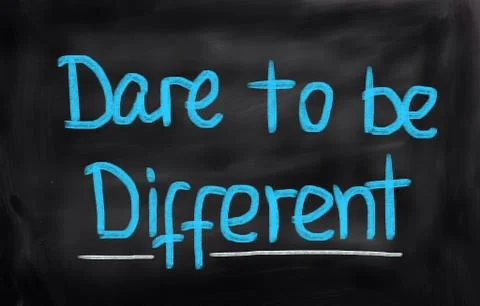 Dare to be different concept Stock Illustration