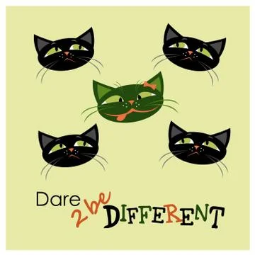 Dare to be different Stock Illustration