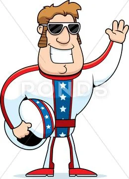 Daredevil Waving Stock Illustration