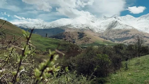 Dargavs is a unique city of the dead in North Ossetia.  Stock Footage 266914874