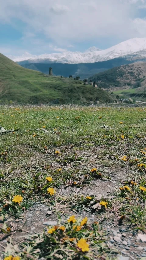 Dargavs is a unique city of the dead in North Ossetia.  Stock Footage 283234576