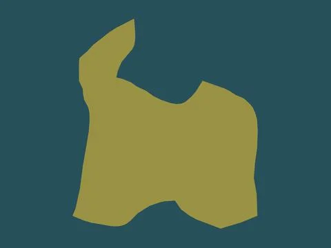 Darhan-Uul, Mongolia. Solid color shape Stock Illustration