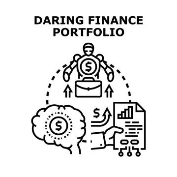Daring finance portfolio optimization strategy icon concept Stock Illustration