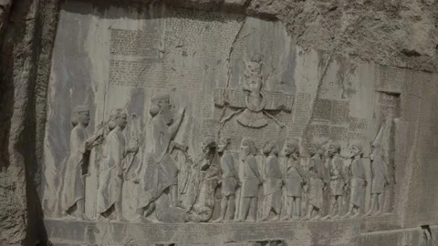 Darius the Great's Relief Stock Footage 236030603