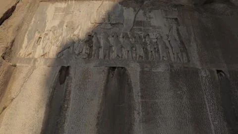 Darius the Great's Relief, time-lapse Stockbeeldmateriaal 236033251