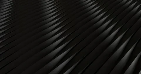 Dark 3D Abstract Wavy Stripes Surface, Modern Premium Background Stock Illustration