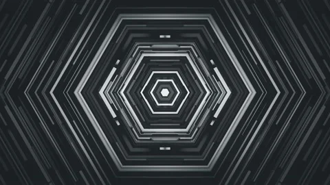 Dark 3D Hexagon Stock Footage 152948865