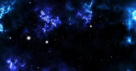 Dark 3d loop-able space background colorful space galaxy nebulas cloud pass.. Stock Illustration