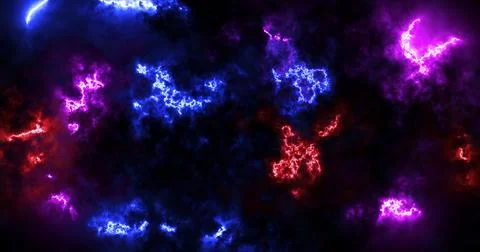 Dark 3d loop-able space background colorful space galaxy nebulas cloud pass.. Stock Illustration