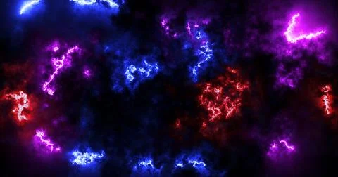 Dark 3d loop-able space background colorful space galaxy nebulas cloud pass.. Stock Illustration