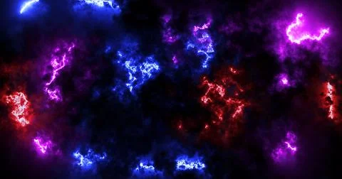 Dark 3d loop-able space background colorful space galaxy nebulas cloud pass.. Stock Illustration