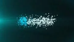 Dark 3d Rotating Particles Logo Formation Animation Stock After Effects