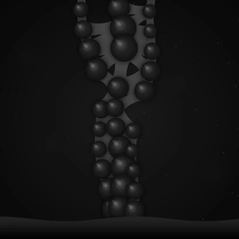 Dark Abstract 3D Spheres Ascending on a Textured Background Stock Footage 347804650