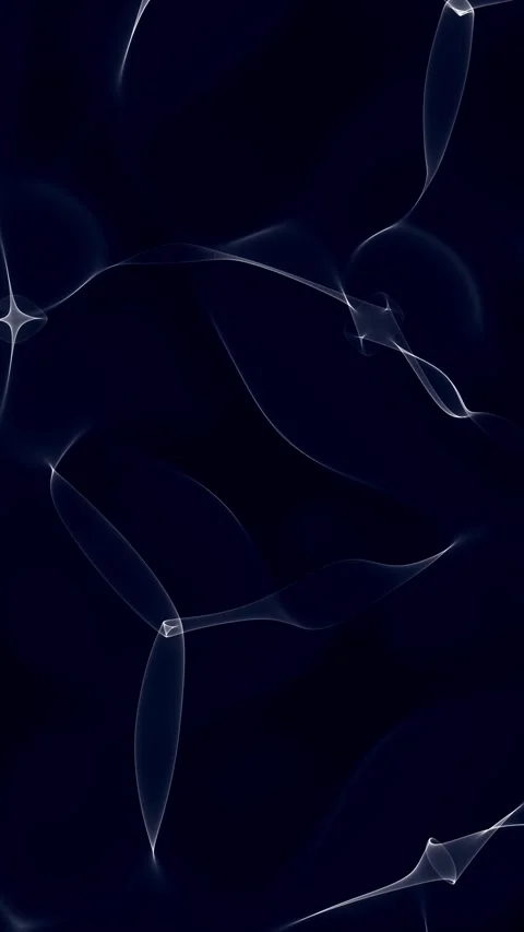 Dark abstract animated background with white glowing wispy lines. Stock Footage 336303000