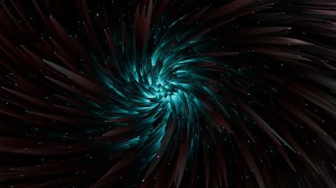 Dark Abstract Backdrop With Cosmic Flower Stock Illustration