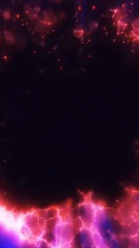 Dark abstract backdrop with swirling red and purple energy clouds and particl 스톡 일러스트