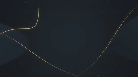 Dark abstract background with animated golden curves and subtle sparkling p.. Video stock 341024938