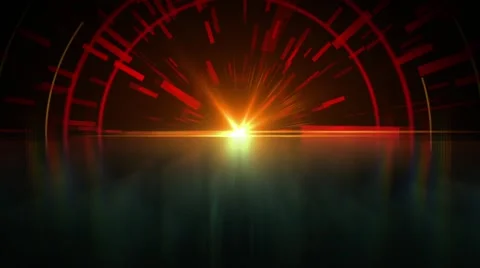 Dark abstract background arc lines and circles animation Stock Footage 58970664