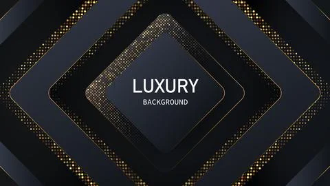 Dark abstract background with black overlap layers. Realistic texture with light Stock Illustration