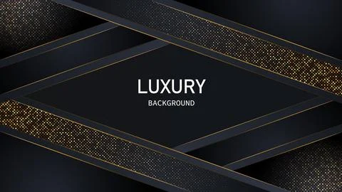 Dark abstract background with black overlap layers. Realistic texture with light Stock Illustration