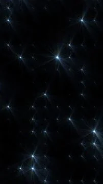 Dark abstract background with blue starburst flares and glowing points in a.. イラスト素材
