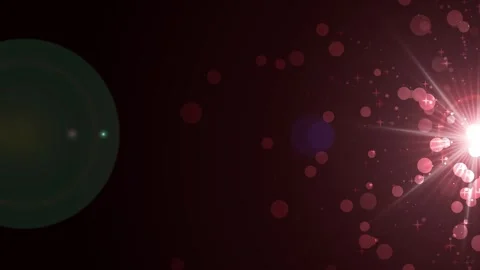 Dark abstract background with bright lens flare bokeh animation Video stock 329711295