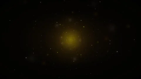 Dark abstract background with a central bright yellow glow and scattered lu.. 動画素材 336364969