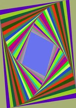 Dark abstract background composed of quadrilateral rotating elements. Flyer,  Stock Illustration