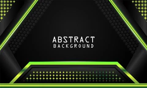 Dark abstract background with dark green overlap layers design Stock Illustration