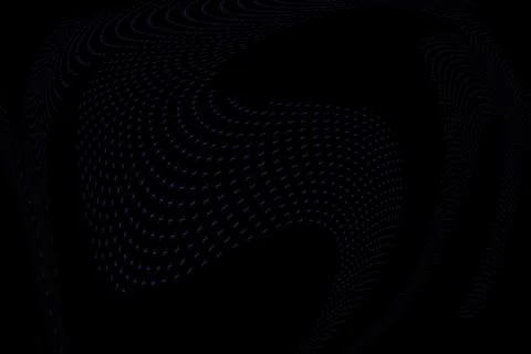 Dark abstract background featuring a distorted glowing grid pattern composed Stock Illustration