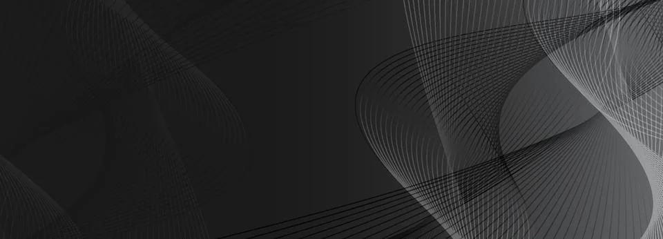 Dark abstract background featuring dynamic wave patterns and flowing lines in Stock Illustration