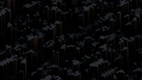 A dark, abstract background featuring repeating geometric patterns that evoke a Stock Footage 340237654