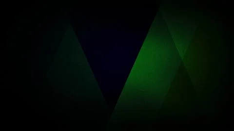 A dark abstract background with geometric shapes in deep shades of green an.. Illustration