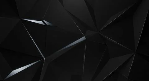 Dark abstract background with geometric shapes and sharp lines in modern fu.. Stock Illustration
