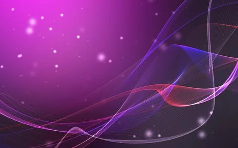 Dark abstract background with a glowing abstract waves Stock Illustration