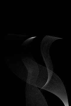 Dark abstract background with a glowing abstract waves, abstract background Stock Illustration