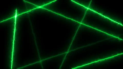 Dark abstract background with glowing green neon laser lines, electric plas.. Stock Illustration