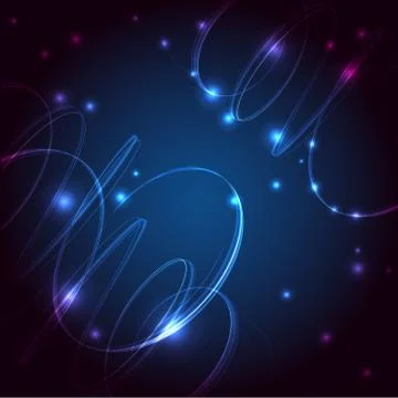 Dark abstract background with glowing lights. Vector Stock Illustration