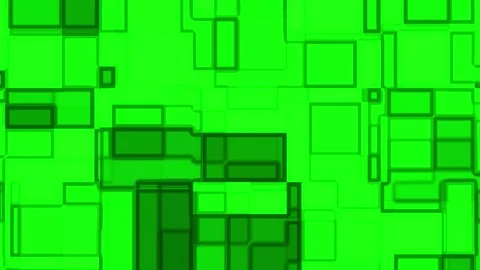 Dark Abstract Background with Glowing Neon Green Geometric Elements 動画素材 334767125