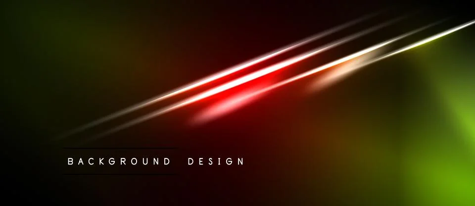Dark abstract background. Gradient colors blend from green to red. Bright l.. 스톡 일러스트