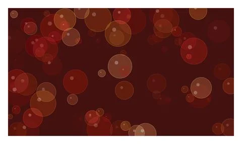 Dark abstract background with many red and orange translucent floating bubble 库存插图