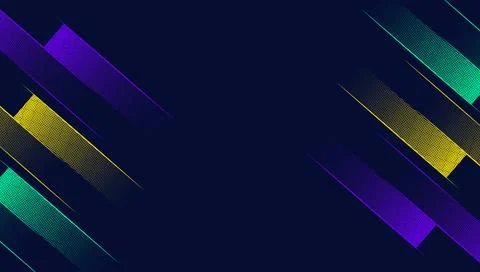 Dark Abstract Background with Multicolor Neon Diagonal Bars Stock Illustration