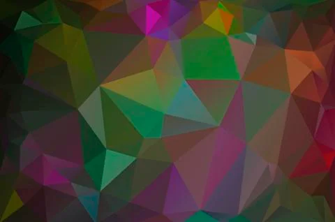 Dark abstract background of multicolored triangles Stock Illustration
